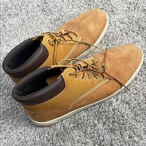 Men's Tan and Brown Timberland Boots